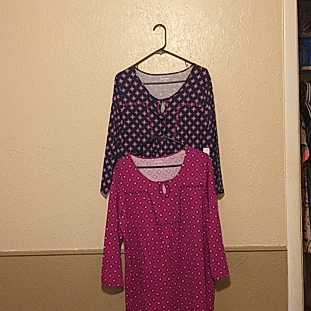 2 summer tops size lg.